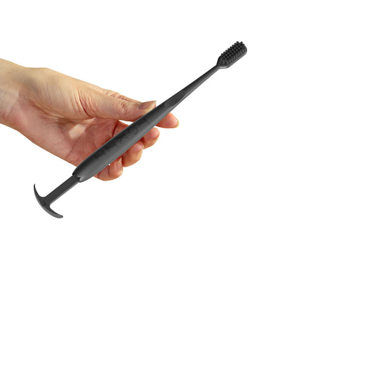 Tokii –  Toothbrush with attached Sliding Tongue Scraper